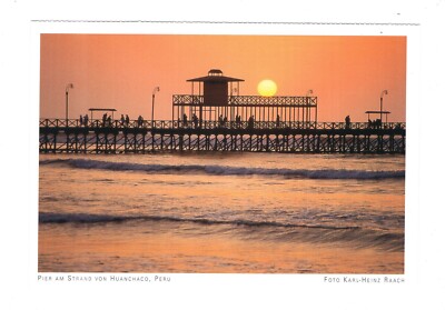 AK Ansichtskarte Pier am Strand von Huanchaco / Peru