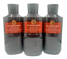 Bath & Body Works LOT 3 Men's MY SIGNATURE 3-In-1 Body Wash Shower Gel 10 oz