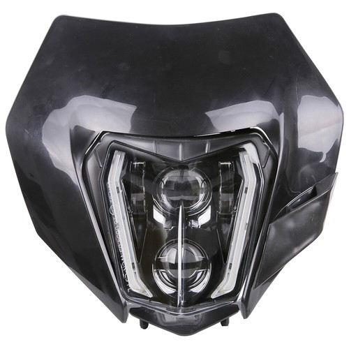 Dirt Bike LED Headlight & Black Fairing For 200 250 300 450 500 XCW EXC-F XCF-W - Picture 2 of 5