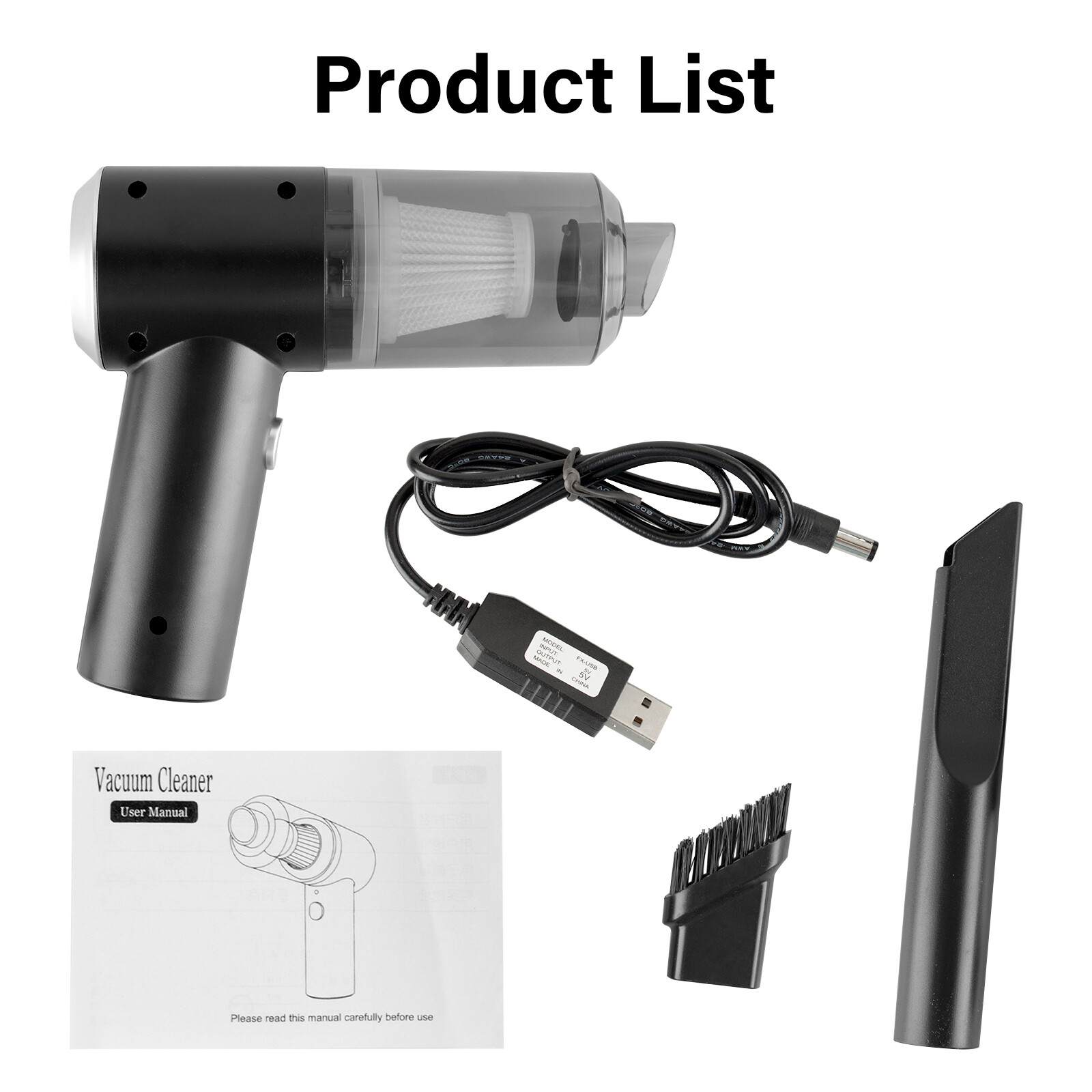 Mini Car Dust Blower Vacuum Cordless Strong Suction Vacuum Handheld