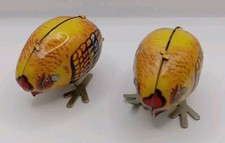 Pecking Chicken Chick Wind Up Tin Toy Motorized Working No Key 