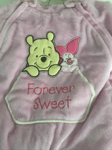 Tuta da neve Winnie Pooh Piglet taglia 3/6 mesi rosa capospalla con cappuccio zip intera - Foto 3 di 11