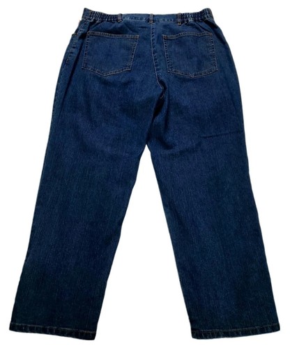 Ruby Rd Med Wash Denim Indigo Wide Leg Capri Pants Women's Size 6 - Picture 2 of 11