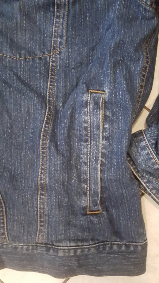 Chaqueta de mezclilla forrada LL Bean 0 BFV3 para hombre grande marrón regular con ribete de pana Foto 3 de 4