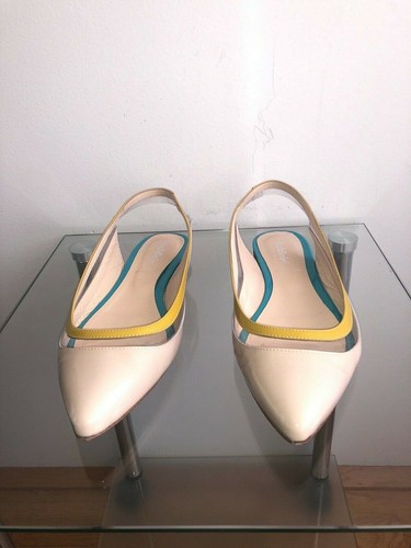 Bailarinas BALDININI mulas cuero lacado beige desnudo talla: 38 - Imagen 3 de 10