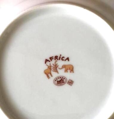 Hermes Africa Orange Dessert Plate Dish Tableware Animal Dinner