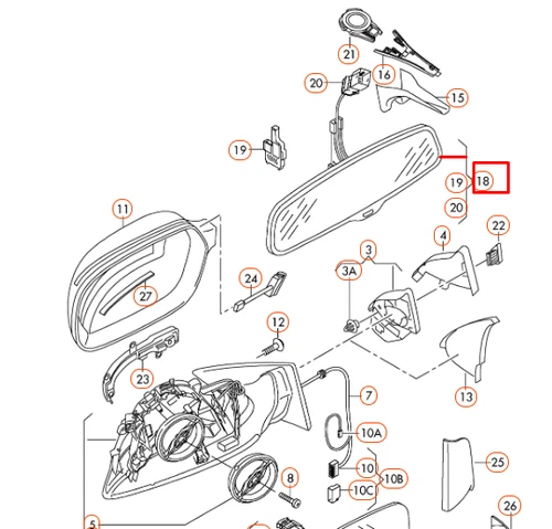NEU AUDI A5 8T INNENRÜCKSPIEGEL 8T0857511ABEP5 ORIGINAL - Bild 1 von 4