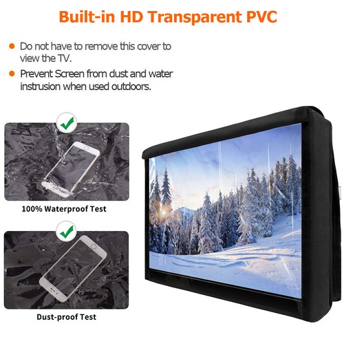 40"-65" Outdoor TV Abdeckung für Flachbildschirme Wetterfest TV Schutz - Bild 11 von 15