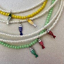Collana Pesci realizzate a mano bijoux charms smaltati