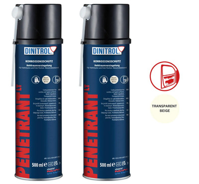 2x 500 ml DINITROL PENETRANT LT Spray | Langlebiger Hohlraumschutz | Rostschutz
