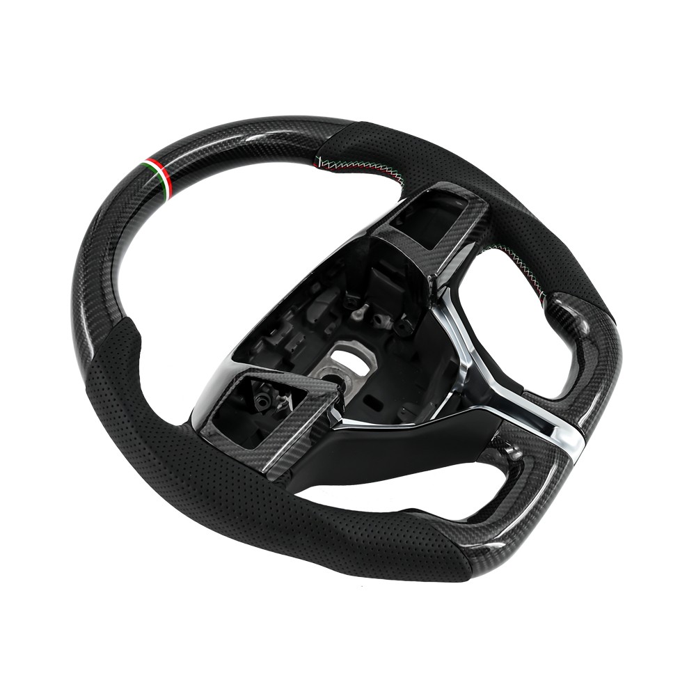 For 13-24 Maserati Levante Ghibli Quattroporte Real Carbon Fiber Steering Wheel