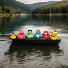 Mixed Lot of 6 Assorted Rubber Ducks Bath Toys or Great for Ducking Collecting