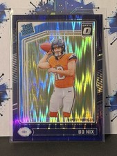 2024 Panini Donruss Optic Bo Nix Denver Broncos Rated Rookie Purple shock  #209