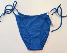 **NWT VICTORIA'S SECRET Blue Geometric Tie Side Bikini Bottom, S/P, Was $32.95!!