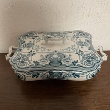 F & Sons Ltd Burslem Devon Vegetable Serving Dish With Lid 27.5cms Long.