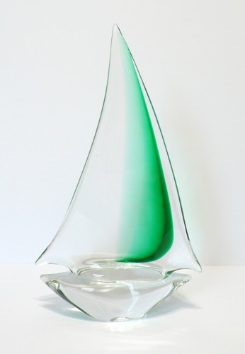Vintage OGGETTI Murano Art Glass Sail Boat Sailboat Nautical Sculpture 12" - Picture 2 of 20