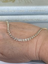 Ladies 9ct Gold & Diamond Tennis Bracelet, 7.5”,  6g, .25ct & Box