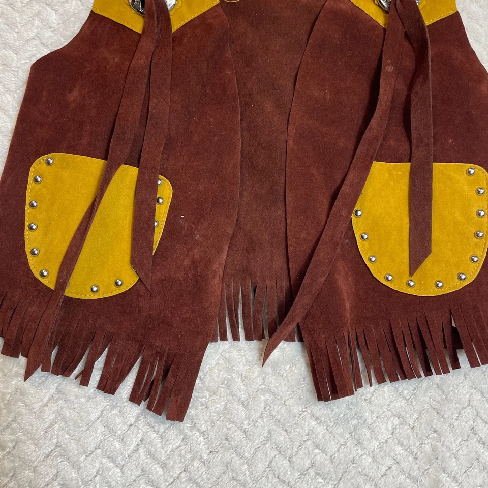 M & F Western Products Little Outlaw Boys' Faux Suede Cowboy Vest Small, NWT - Image 3 of 4