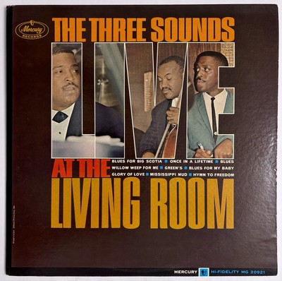 THE THREE SOUNDS - Live At The Living Room Mono Vinyl LP Promo Ultrasonic Clean
