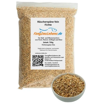 FANGDESLEBENS Räuchermehl Fichte 750g = 2600ml, perfekt für Schinken, Fisch, Fleisch, Käse