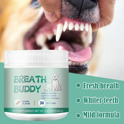 +Breath Buddy + Fresh Breath + Whiter Teeth, Bacon Flavor 30pcs NEW
