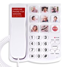 Big Button Phone with Extra Loud Ringer, NIB Elderly Visually Impaired, Pictures