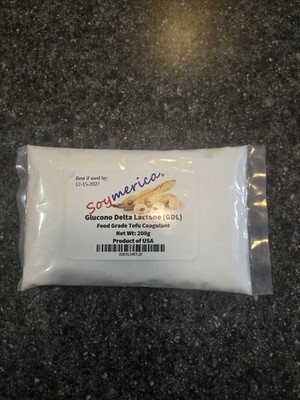 New Soymerica Tofu Coagulant - 200g Premium Glucono Delta Lactone (GDL). 