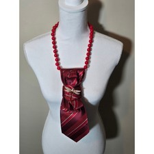 310. Red Dragonfly Upcycled Tie