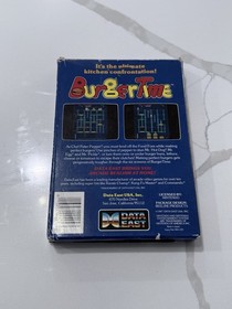 BurgerTime Nintendo NES Complete w/ Cartridge, Box, & Manual 5 Screw Hangtab V4