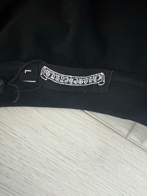 Chrome Hearts Men's L Regular Black Long Sleeve Crew Neck Graphic Logo Tee