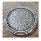 1884 Morgan Dollar $1 Silver Coin Philadelphia Circulated - Nice Rim Dark Toning