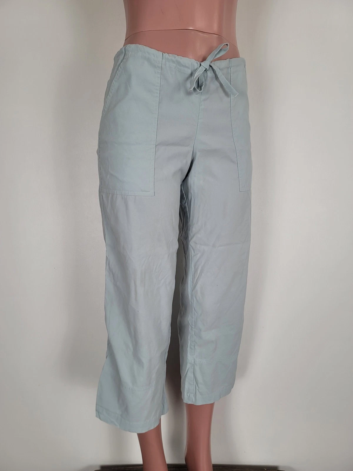 prana bliss capri stretch utility straight drawstring pants