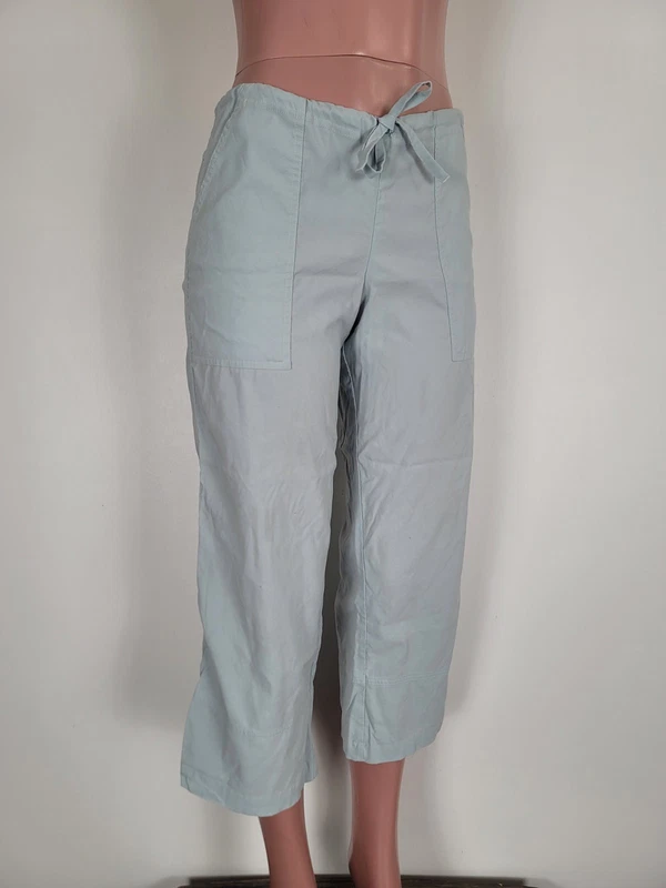 prana bliss capri stretch utility straight drawstring pants