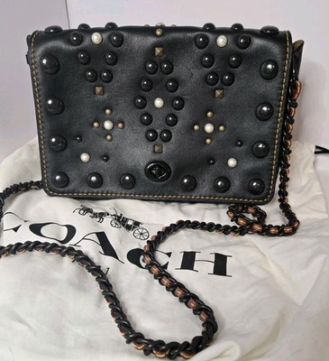 Coach RARE Limited Edition 1941 Dinky 24 Crossbody Bag Purse Studded Black