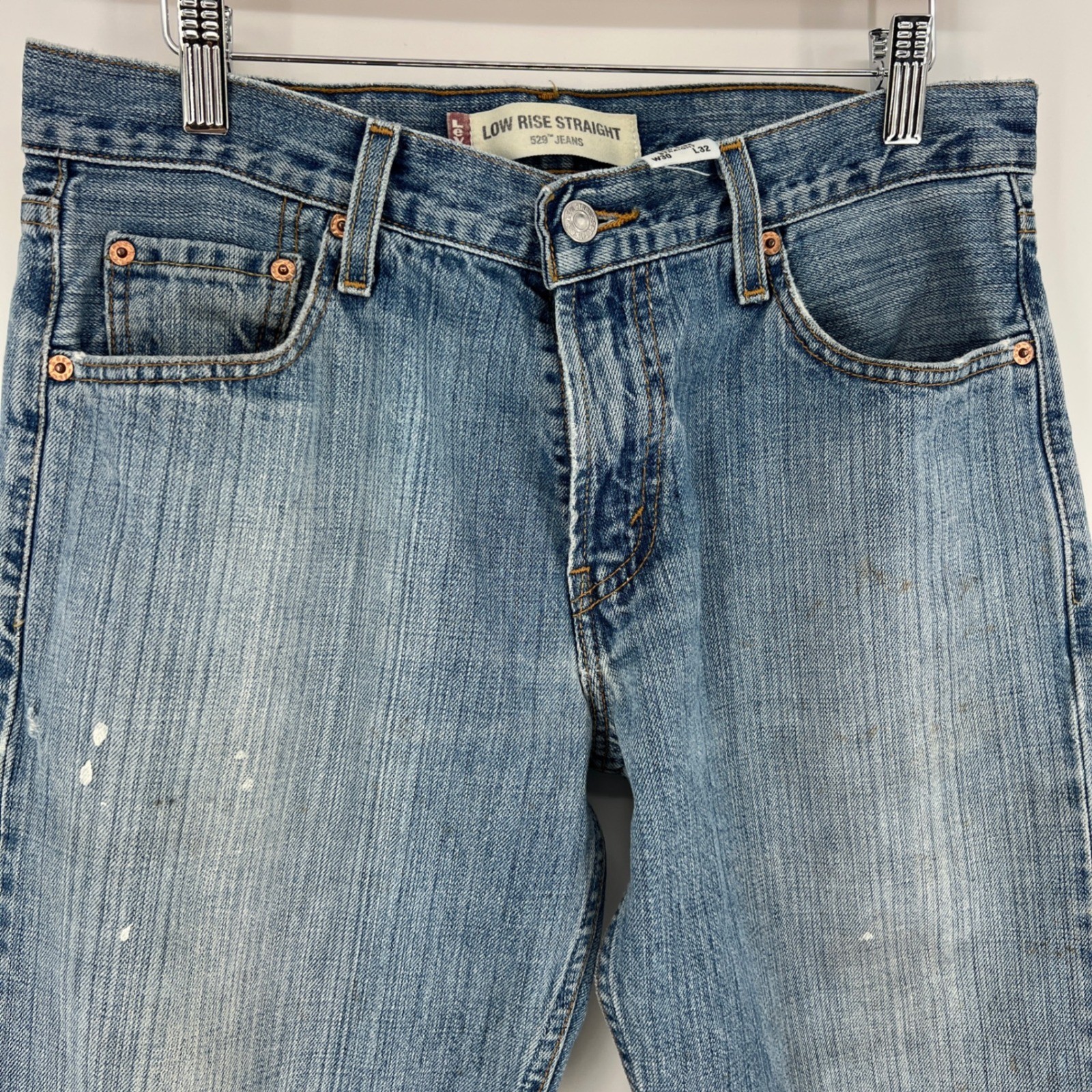 Levi's 529 Low Rise Straight Denim Jeans Y2K '03 Medium Wash 30x32 (30x31) thumbnail 2