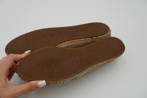Burberry Beige Canvas Espadrilles Flats Size EU39 UK6 US9 - Picture 5 of 12