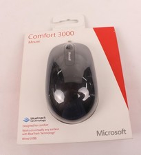 Microsoft Comfort 3000 Wired Mouse Black Wired USB Mac/PC 1479 New Open Box
