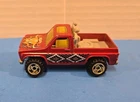 Vintage 1977 Hot Wheels Red Chevy Truck w/ Steerhead & Snakeskin Graphics