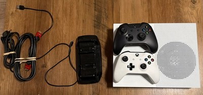 Microsoft Xbox One S 500GB Home Console - White w/ 2 Controllers / Charging Dock
