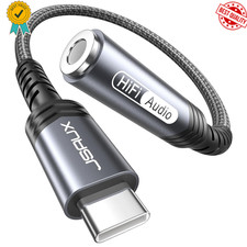 JSAUX USB Type C to 3.5Mm Female Headphone Jack Adapter, USB C to Aux Audio Dong
