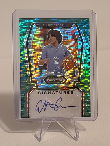 2024 Panini Prizm Draft Picks Elliott Cadeau Signatures Green Prizm Pulsar ...