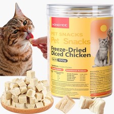 HONGYEE Freeze Dried Chicken Cat  Dog Treat, High 100 Count Pack of 1 