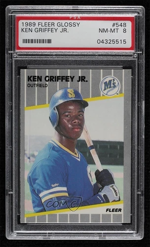 1989 Fleer Glossy Ken Griffey Jr #548 PSA 8 Rookie RC HOF