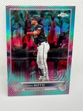2022 Topps Chrome Sonic Juan Soto Aqua Pink Sonic Refractor 168/199