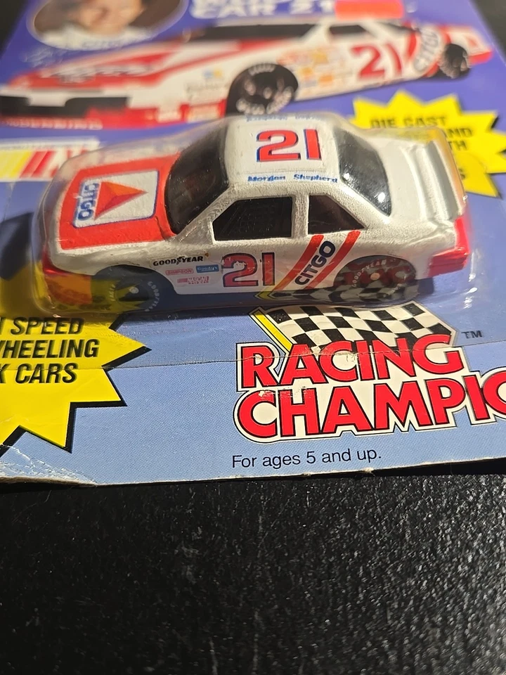 RACING CHAMPIONS #21 MORGAN SHEPARD WHITE/RED  CITGO WOOD BROS. FORD THUNDERBIRD - Image 2 of 3