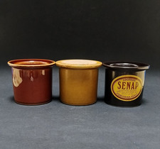 Pharmacy Mustard Jar Set 3 Gustavsberg Design Stig Lindberg Sweden Vintage 60s