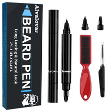 2 Pack Beard Pen- Beard Pencil Filler for Men - Waterproof with Brush - Long Las