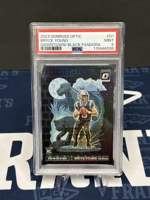 2023 Donruss Optic D1 Bryce Young Rookie RC Black Pandora Downtown 18/25 PSA 9!