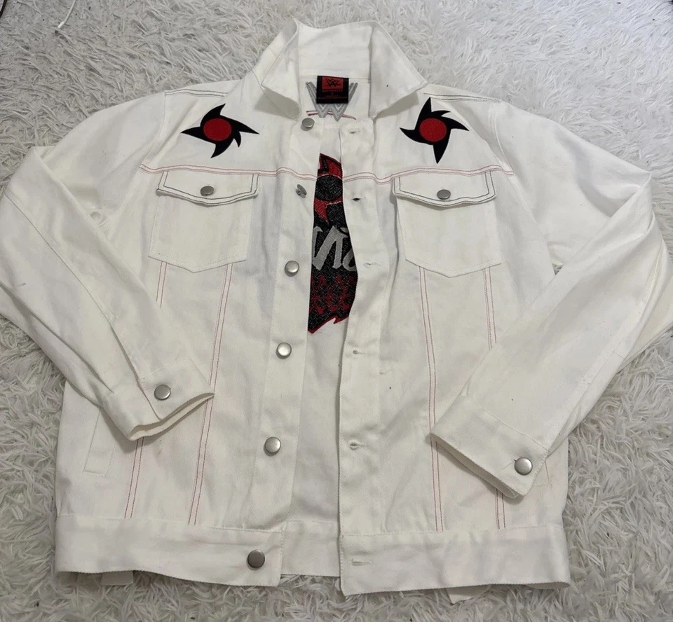Chaqueta vaquera WWE Penta auténtica para hombre pequeña nueva sin etiquetas Foto 3 de 4