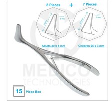 15 Pcs Nasal Speculum  S/M ENT Instrument For Child and Adult, ENT Examination